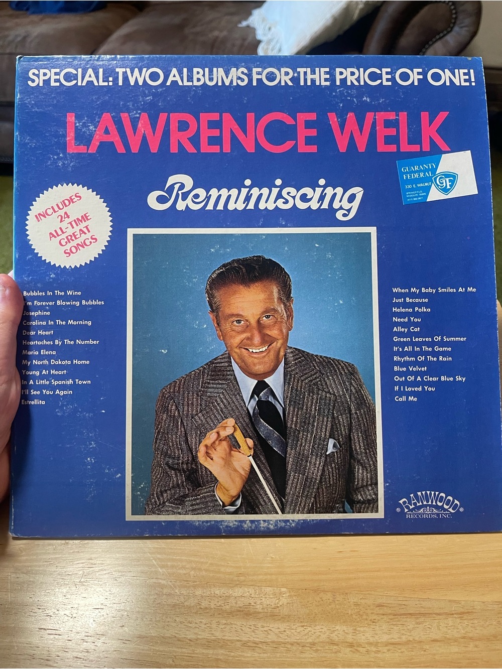 Lawrence Welk Reminiscing 12 Inch Two Album LP Record Set